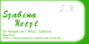 szabina metzl business card